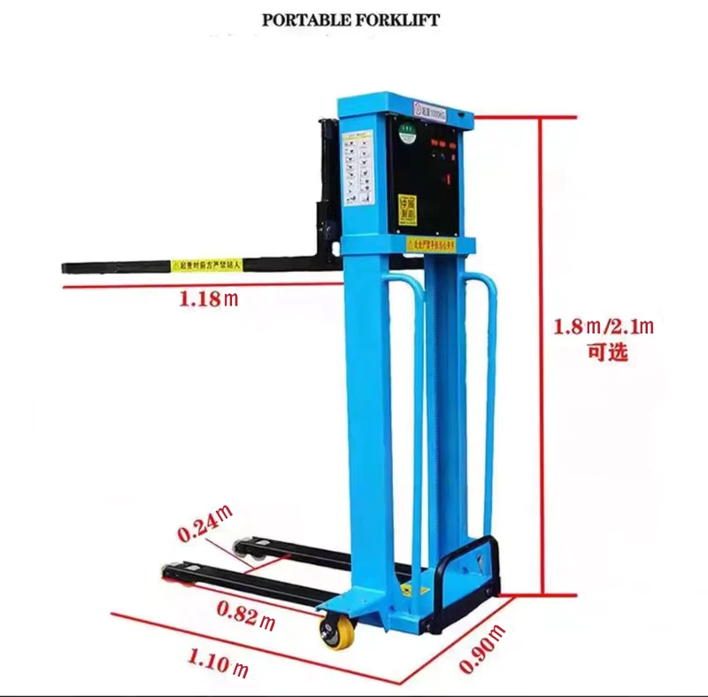 500kg 1000kg Self Loading Portable Forklift 1500kg Mini Small Hand Manual Semi Electric Self Load Lifting Stacker