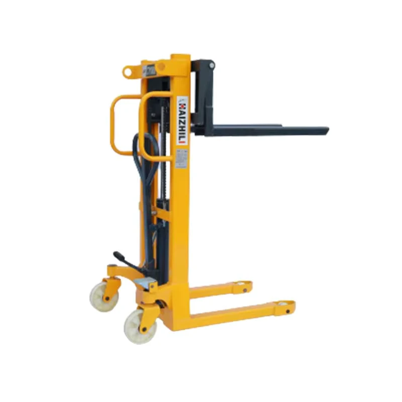 500kg Hand Forklift Hydraulic Manual Stacker with Adjustable Forks Lift Height 1.3m