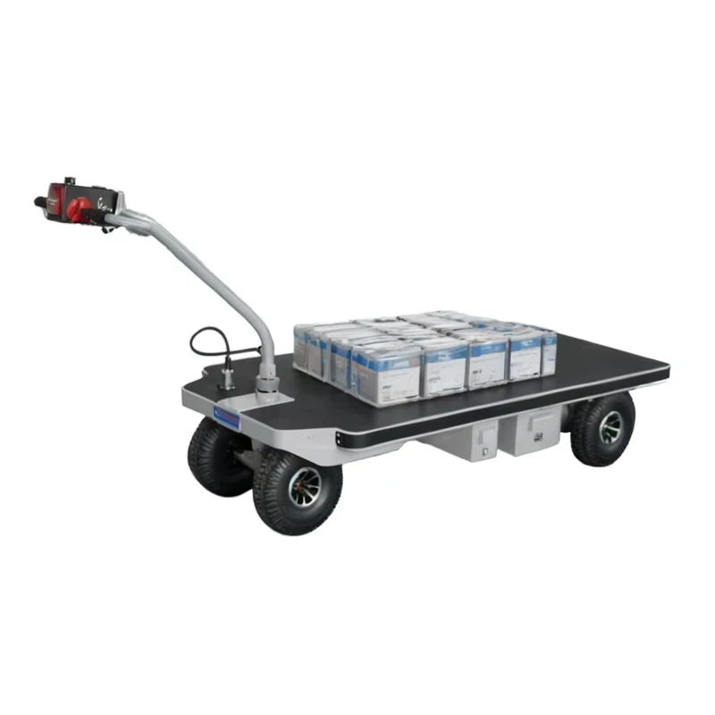 500kg Load Capacity Electric Platform Trolley Motorized Hand Cart with Battery for Retail Warehouse Supermarket