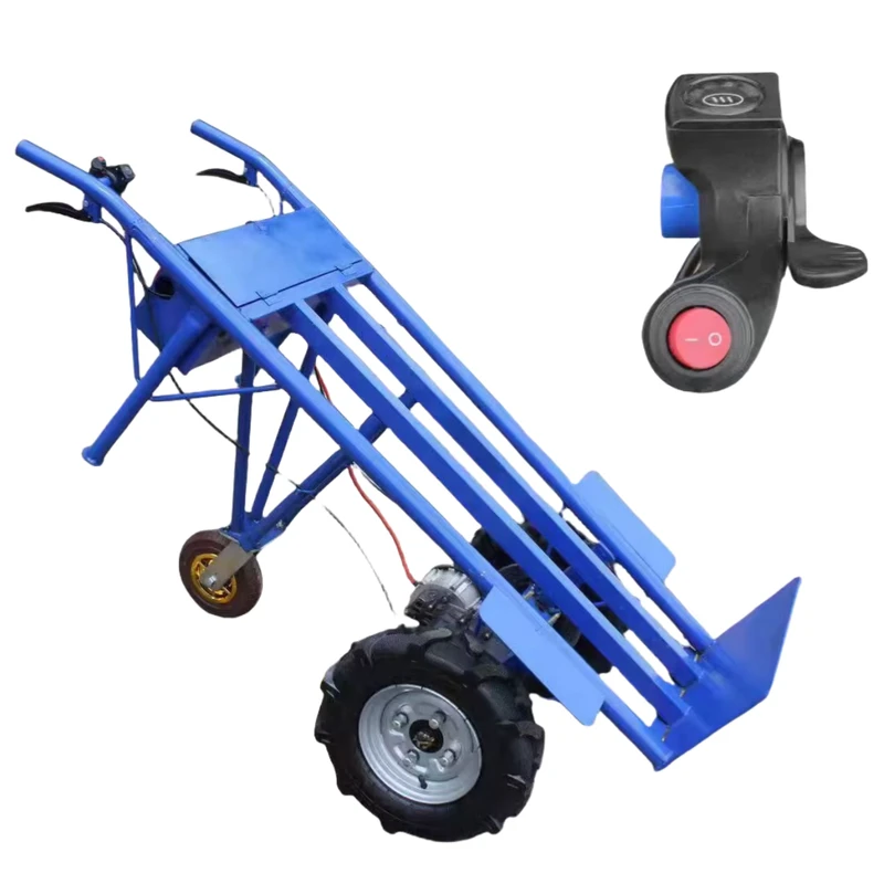 500kg Solid Steel Electric Hand Truck Trolley Cart Dolly for Warehouse Construction Factory Use Platform