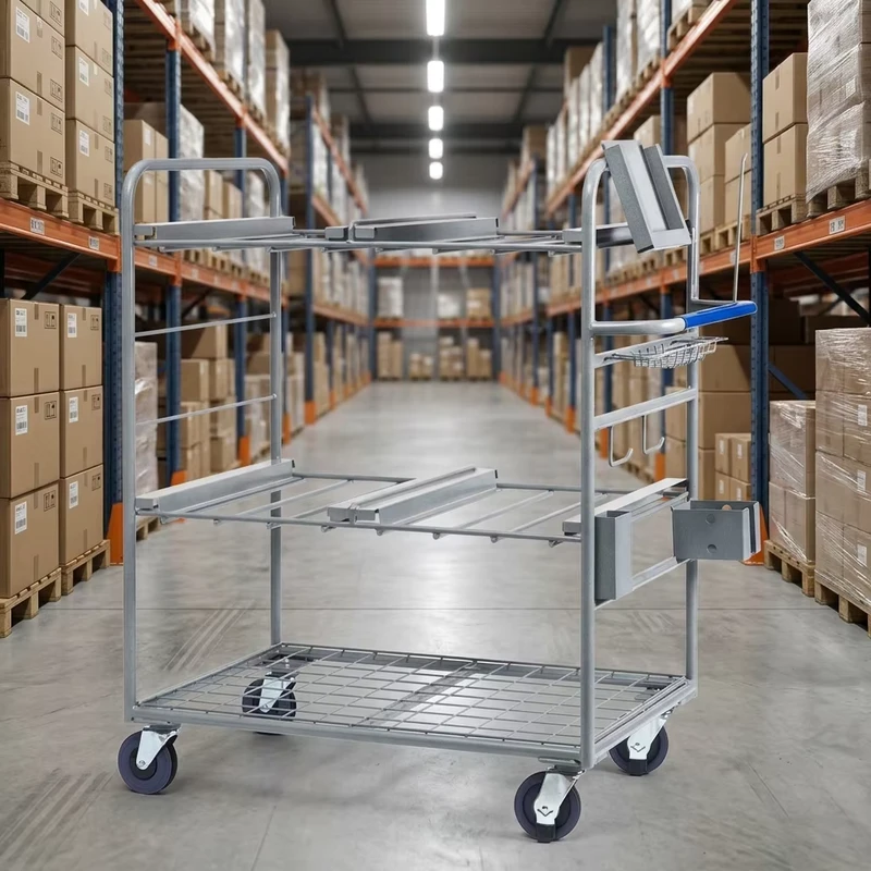 500kg Warehouse Roll Cages Trolley High Quality Four Wheel Steel Construction OEM