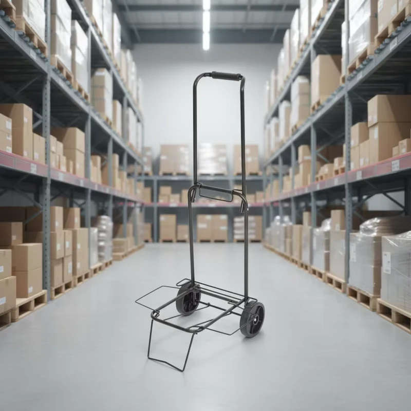 50KG Capacity Folding Metal Portable Hand Truck Luggage Cart Trolley Folding Utility Cart Lightweight Travel