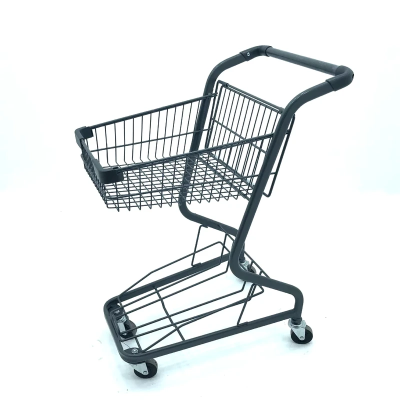 50L Shopping Trolley Anti Rust 4 Wheels Supermarket Shopping Cart Trolley