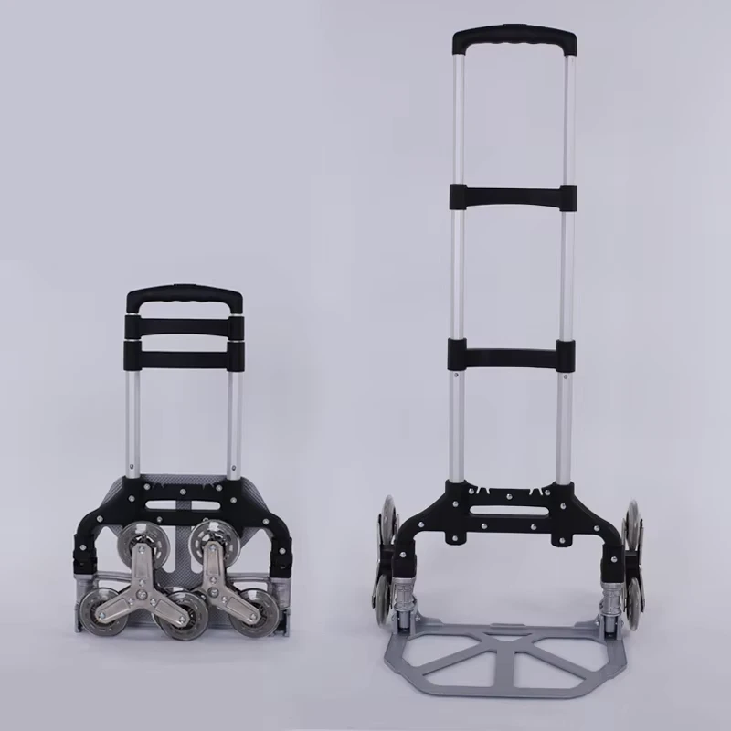 6 Crystal Wheel Stair Climb Shopping Trolley Cart Hand Carts & Trolley Portable Folding Cart Easy to Moving for Elderly