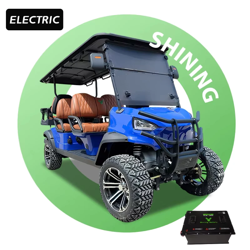 6 Seat Utility Golf Cart Lithium Battery Street Legal Fast Electric 4×4 Golf Cart