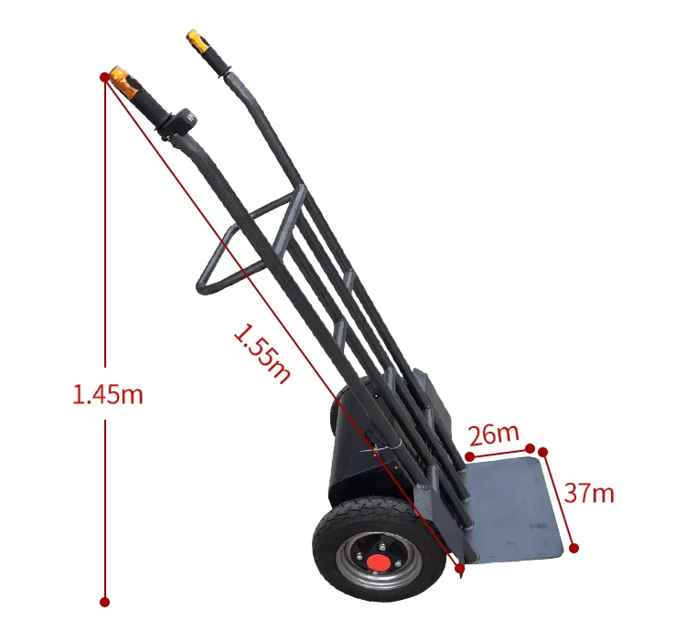 600KG Lithium Battery Hand Trolley for Material Transportation Portable Battery Carrier