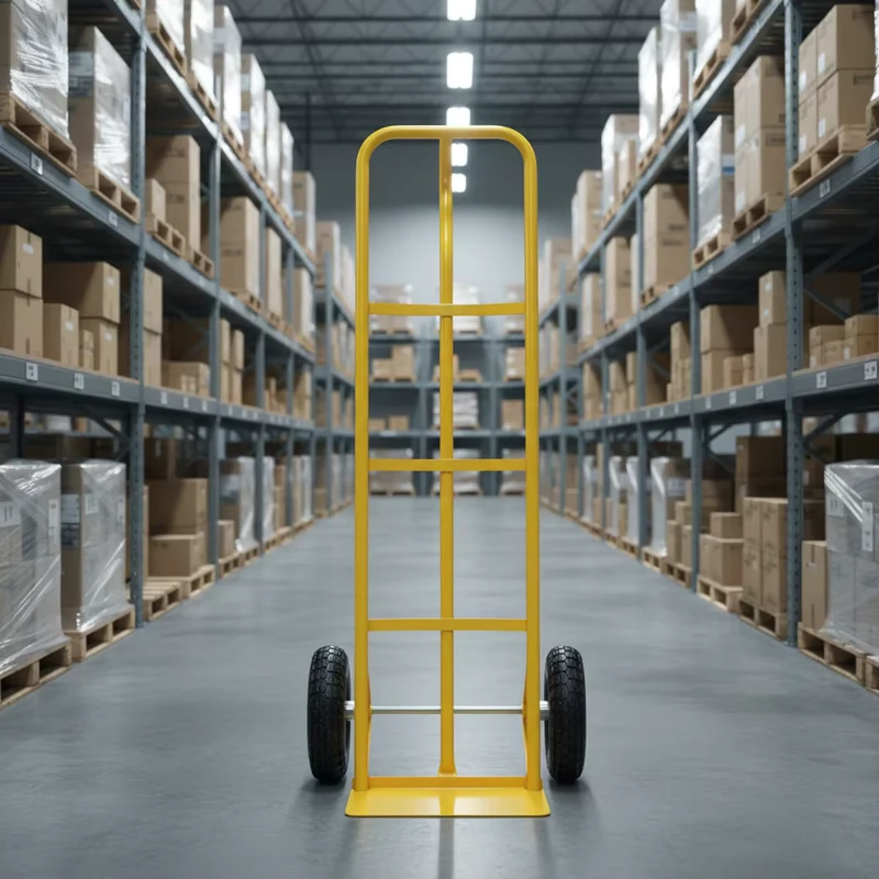 600LB Heavy Duty Sack Truck Industrial Hand Trolley with Pneumatic Tyre Wheel