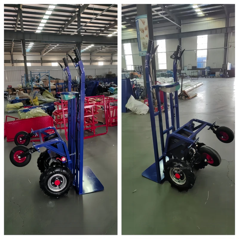 600kg Capacity Galvanized Steel Electric Motorized Hand Truck Trolley Cart Dolly for Warehouse Construction Factory Transport