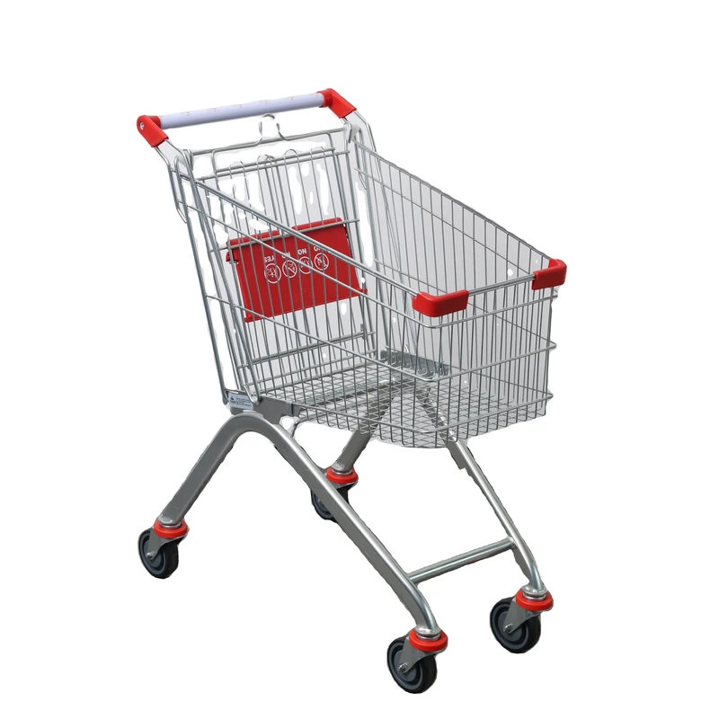 60L European Supermarket Shopping Trolley Cart With Wheels Shop Cart and Picking Trolley