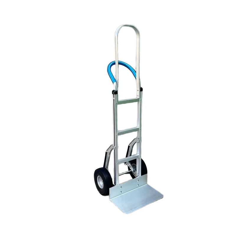 60cm Extend Handle Curved Aluminum Hand Trolley Customizable OEM Shopping Cart for Shopping & Storage