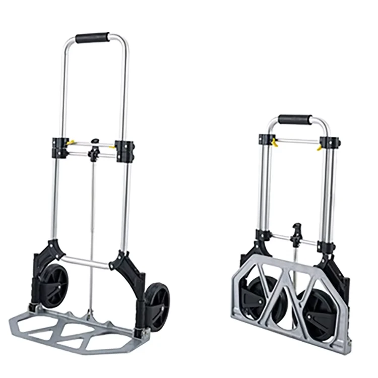 60kg Capacity 2 Wheel Portable Hand Trolley Cart Foldable Aluminum Shopping Trolley