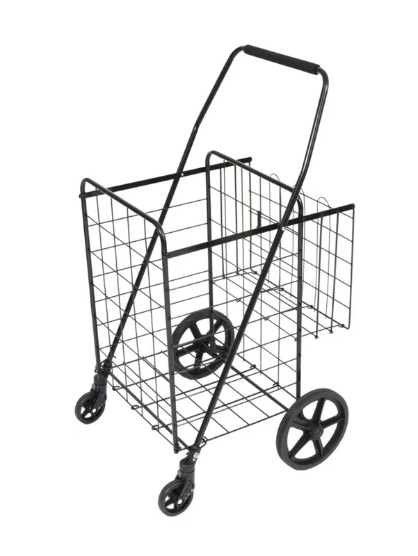 65KGS Factory Custom Portable Folding Shop Trolley Cart for Supermarkets for Home Use with Bottom Iron Plate Support