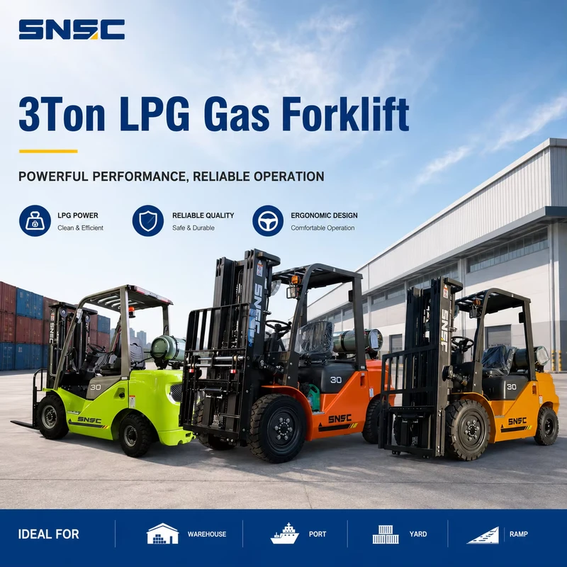 6600LBS Montacargas GAS LP Dual Fuel Forklift LPG and Petrol Powered Forklift for Logistics Industry