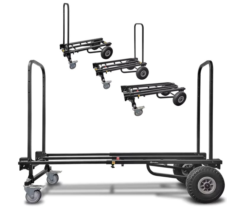 700lb Capacity Telescoping Frame DJ Equipment Cart Heavy Duty Moving Hand Truck Folding Equipment Dolly Cart