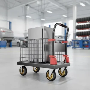 750kg Foldable Platform Handcart & Trolley Shopping Cart OEM Fence Equipped Cargo Flatbed Hand Truck Handling Garden Cart Tools