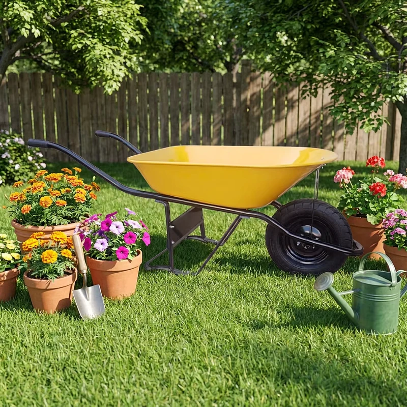 75L 5CBF China Factory Push Cart Hand Truck Wheelbarrow