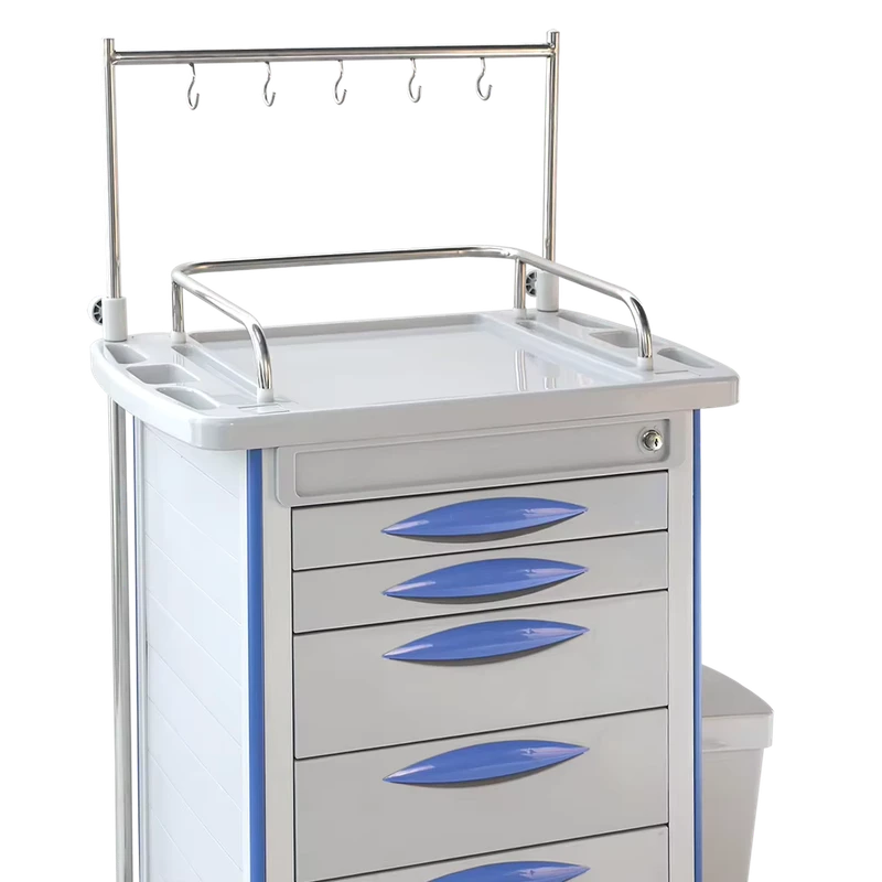 760 Series Health Center Hospital Furniture Medical ABS IV Infusion Cart with Wheels Plastic Infusion Trolley