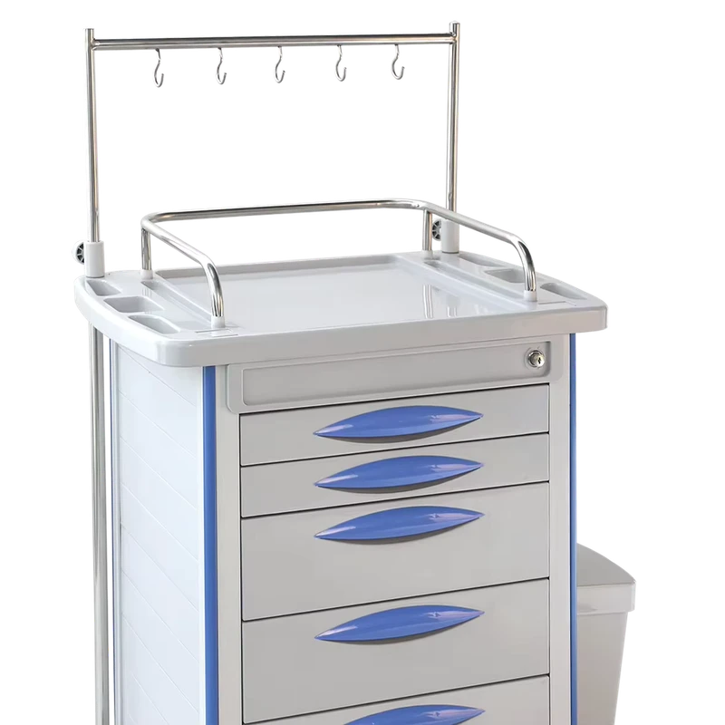 760 Series Hospital Furniture Medical ABS IV Infusion Cart with Wheels Plastic Infusion Trolley