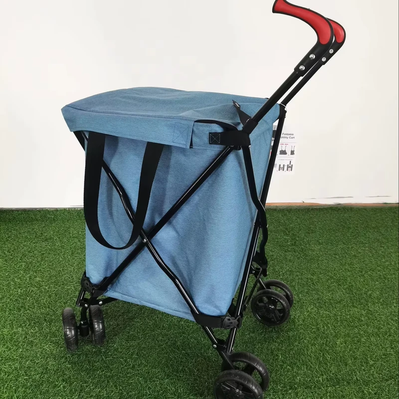 8-swvel Wheels Folding Camping Outdoor Trolley Steel Frame Push/Pull Utility Carts for Mobility