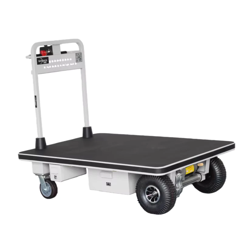 800W High Power Stainless Steel Platform Electric Trolley 1000kg Heavy Load Capacity for Industrial Supermarket Bulk Goods