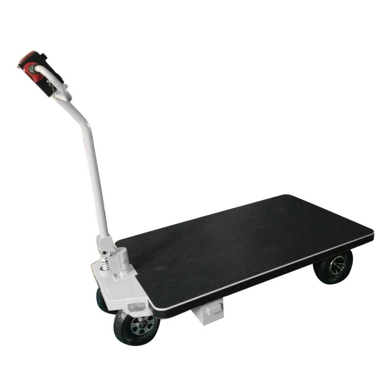 800W Motor Small Steel Flat Wheel Electric Trolley Cart 1000kg High Capacity for Cargo Transport OEM Customizable Service