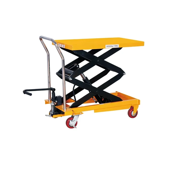 800kg 1000kg Manual Hydraulic Scissor Lift Platform Factory Direct Pallet Jack Lift Table