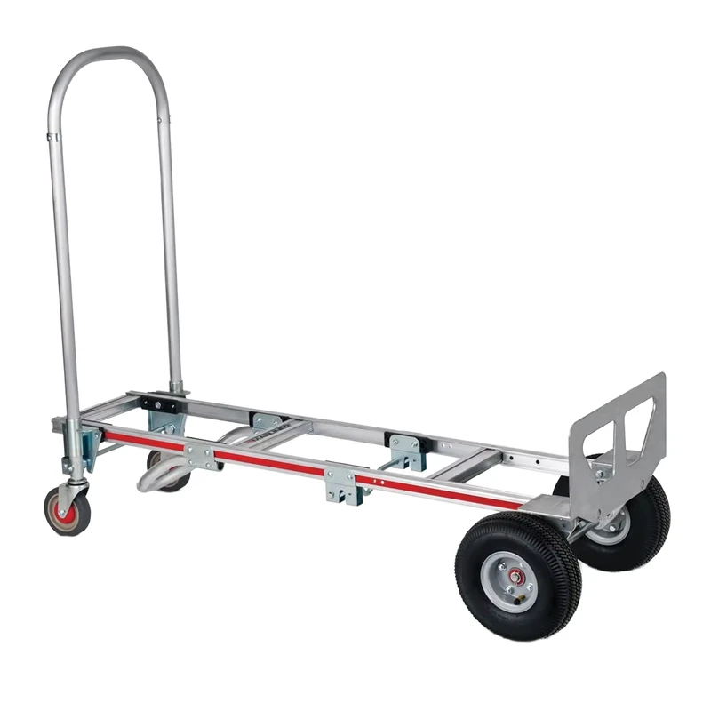 80kg Aluminum Alloy Airport Trolley Cart OEM Industrial Automatic Brake 4 Wheel Lithium Battery Durable Platform Structure Tools