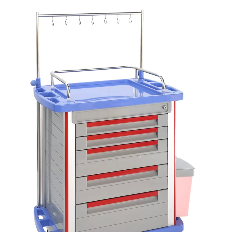 850 Series Infusion Use Hospital Furniture Medical ABS IV Infusion Cart with Wheels Plastic Infusion Trolley