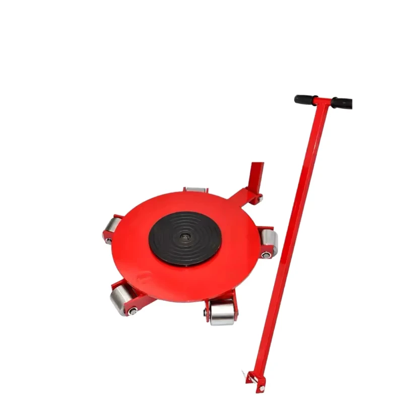 8T Construction Transport Roller Dolly Skate Machine 360 Degree Four Wheel PU Truck Cargo Load Moving Trolley Roll Container