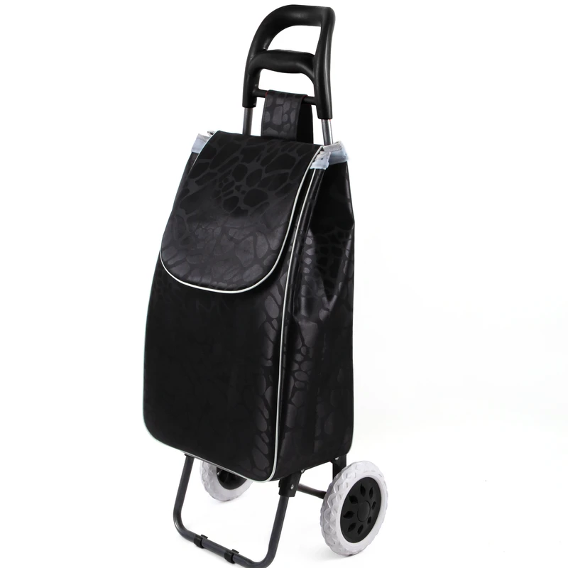 A2S 10 Foldable Wheeled Shopping Cart Shop Cart With Bag Trolley Cart 2 Wheels for Grocery Laundry Hotel Luggage Market