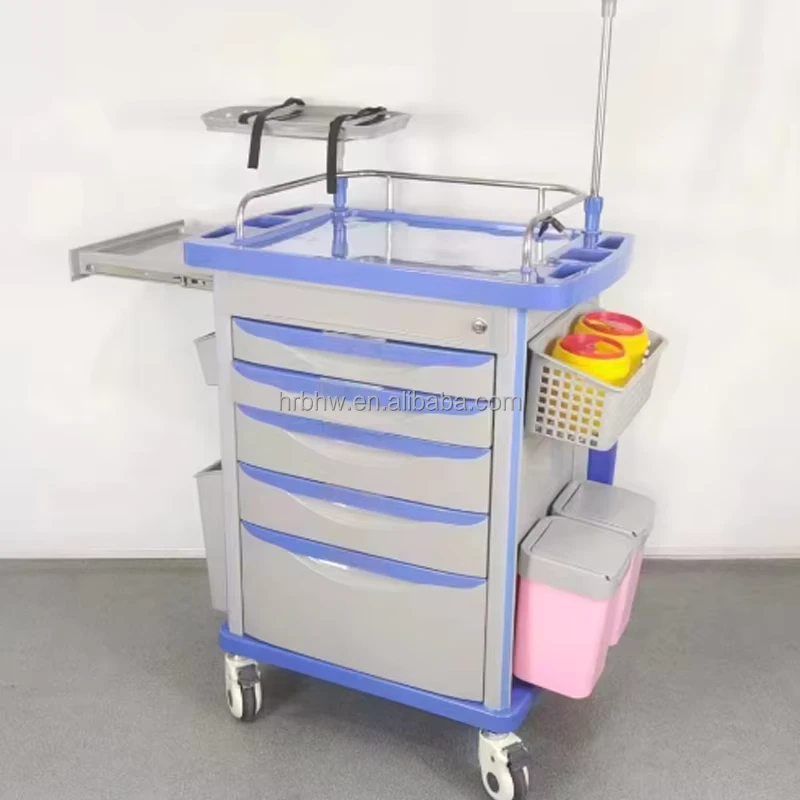 ABS Emergency Trolley Hospital ICU Room Medical Nursing Crash Cart
