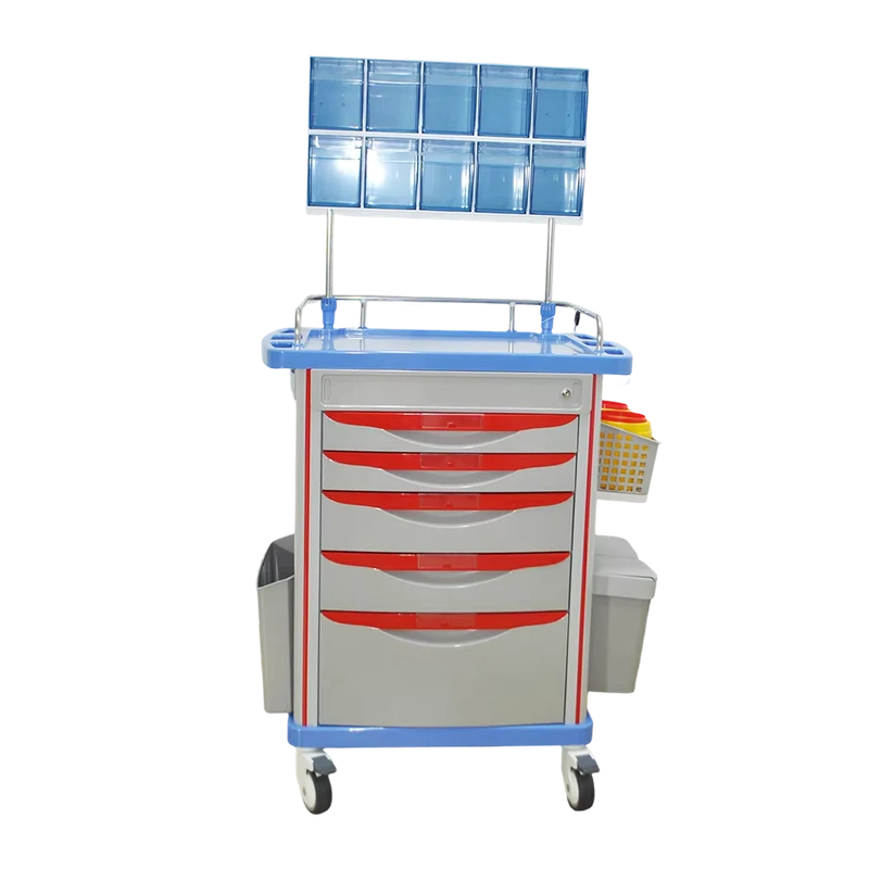 ABS Hospital Medical Anesthesia Medicine Nursing Trolley Baby Tool Cart Crash Cart Dispensing Car