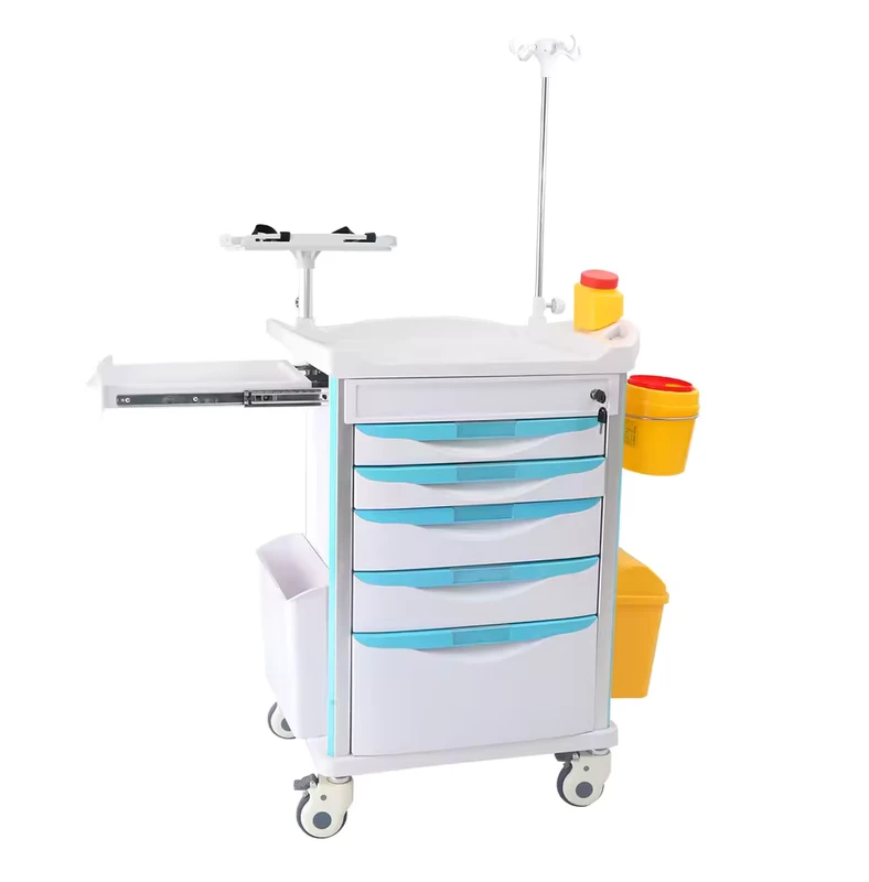 ABS Hospital Medicine Emergency Trolley Emergency Cart Crush Cart 750*480*920mm