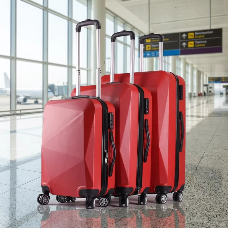 ABS Lightweight Waterproof Modern 4 Wheel 360 Luggage Trolley Lock Drawbar for Travel
