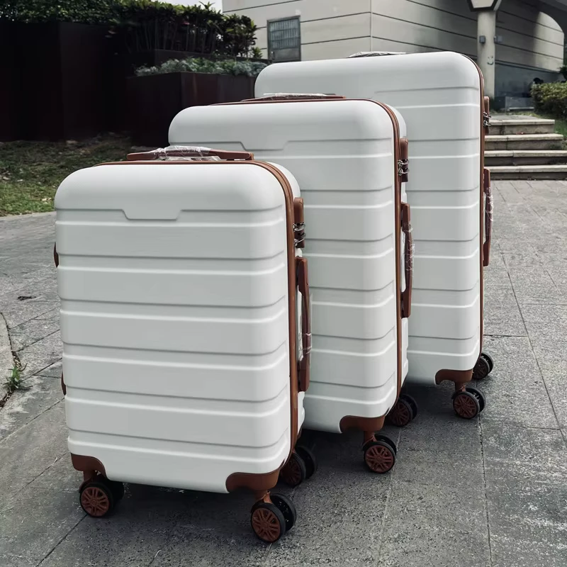 ABS Luxury Boarding Box 20 Inch 24 Inch Light Weight Travel Luggage Set with Combination Lock and Polyester Lining