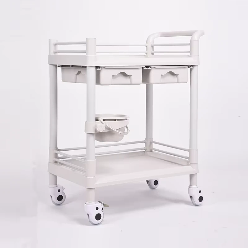 ABS Material Medical Medicine Trolley Function Rescue Cart Hospital Emergency Drugs Trolley for Clinic Use