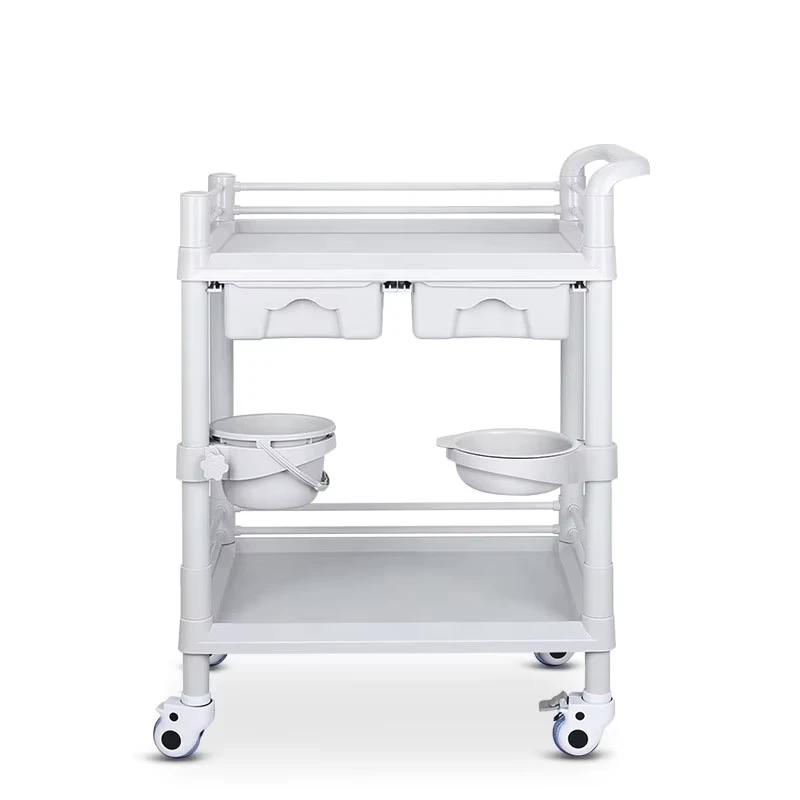 ABS Material Portable Beauty Salon Rolling Cart Salon Trolley Beauty Salon Drawer Trolley