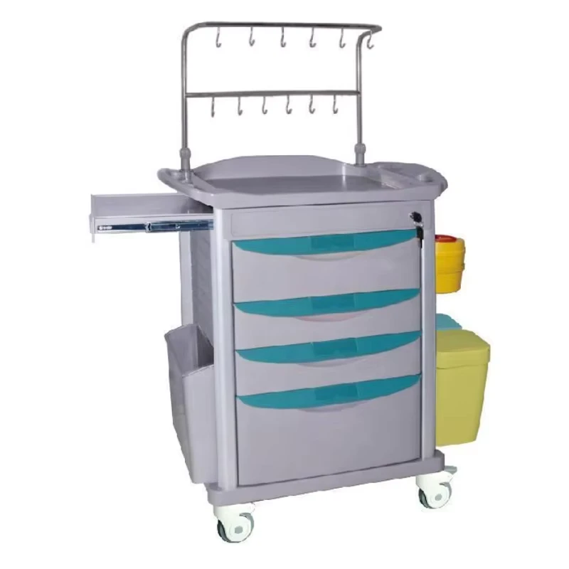 ABS Medical Cart Hospital Medicine Infusion Trolley Anesthesia Trolley Durable Clinic Nursing Cart