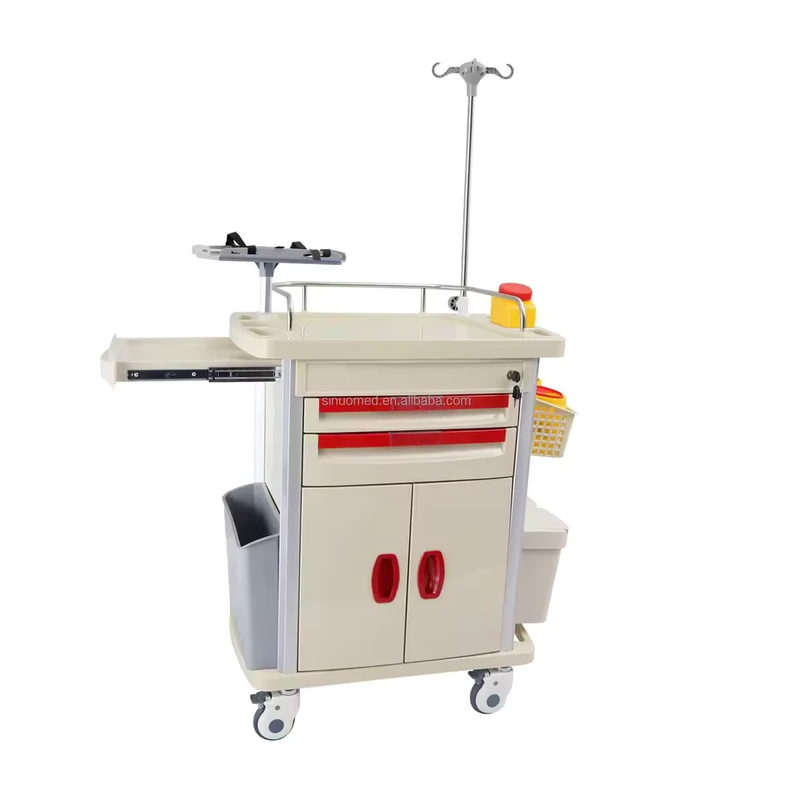 ABS Medical Emergency Trolley with Silent Casters 750*480*920mm