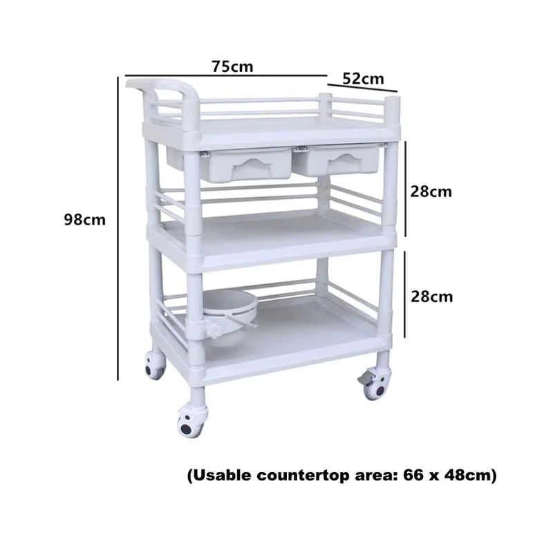 ABS Used Food Trolley Hospital Trolley Emergency Medical Hospital