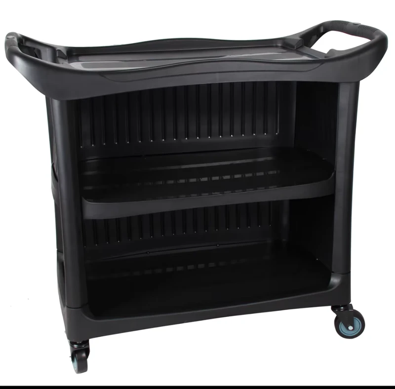AF08179B Utility Storage Cart 3 Tier Rolling Utility Cart and Trolley Cart