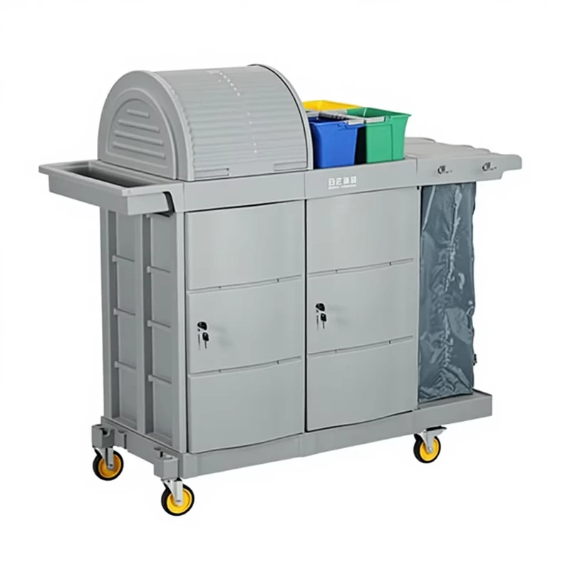 AF08181C Down-press Mop Wringer Muti-functional Cleaning Trolley Hotel Housekeeping Cart