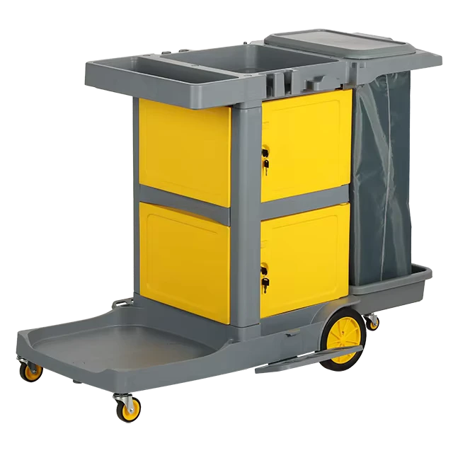 AF08189A New Hot Selling Commercial Cleaning Cart Janitor Maid Cart for Hotels for Cleaning Tasks