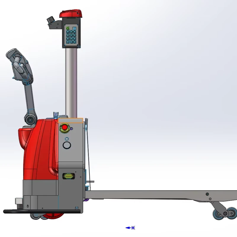 AGV Forklift Pallet Truck Automated Guided Logistics Robot for Narrow Warehouse LiFePO4 Battery 1500kg Load Capacity