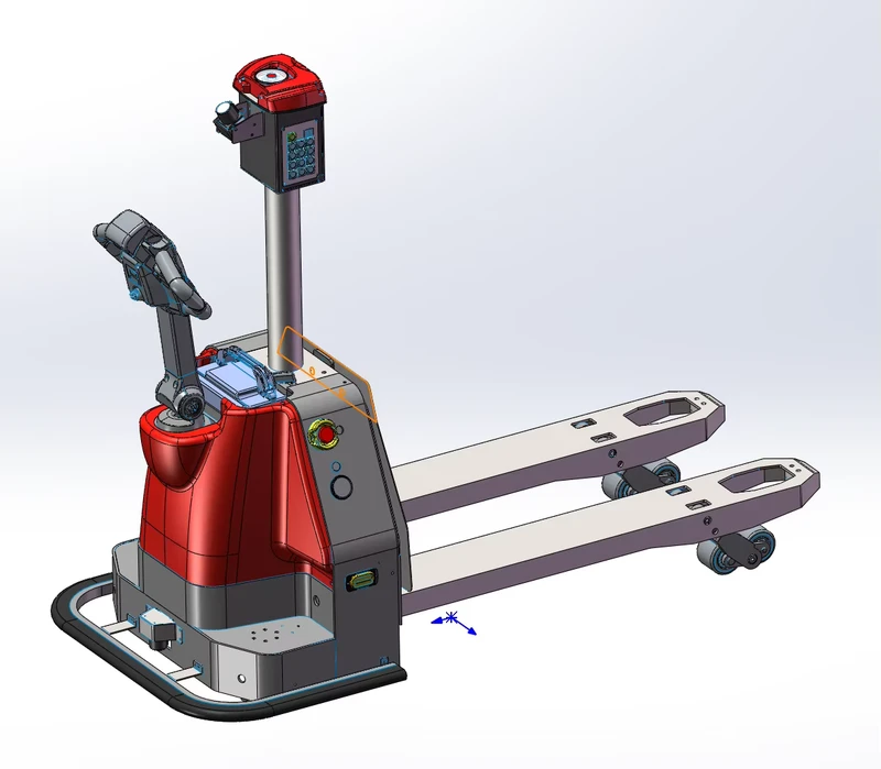 AGV Forklift Pallet Truck Robot LiFePO4 Power 1500kg Load Capacity 4.5km h Speed for Narrow Warehouse Logistics Automated Guided