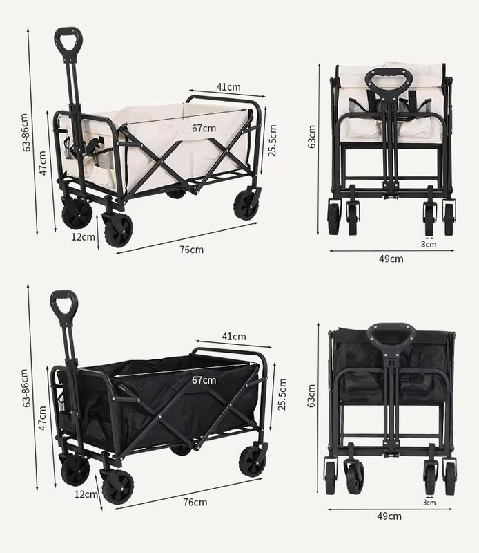 APO018 100L Large Capacity Outdoor Camping Sports Beach Garden Utility Folding Portable Heavy Duty Folding Wagons with Wheels