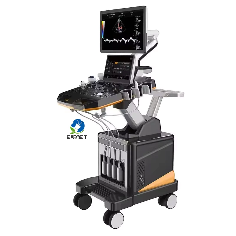 Advanced Trolley Veterinary Ultrasound Scanner Multi-parameter Color Doppler Ultrasound Equipment for Pets