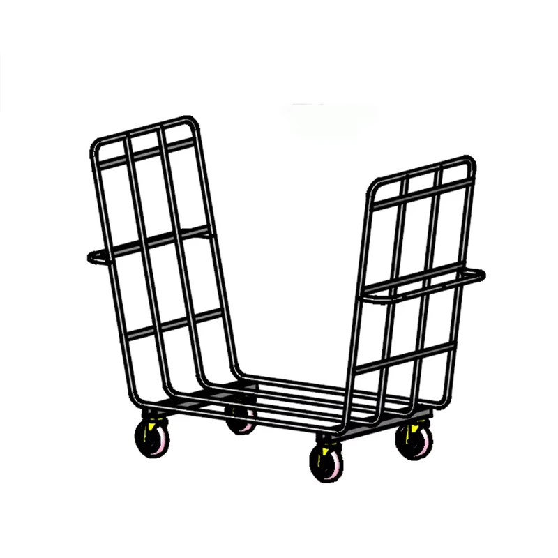 Aircraft Airport Four Rail Baggage Cart Luggage Trolley for Aviation