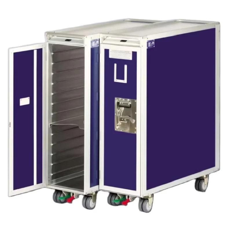 Airline Galley Food 4 Wheels Trolley with Tray