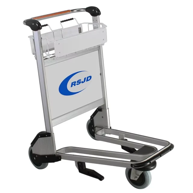 Airport 3 Wheels Aluminum Alloy Trolley with Press Brake